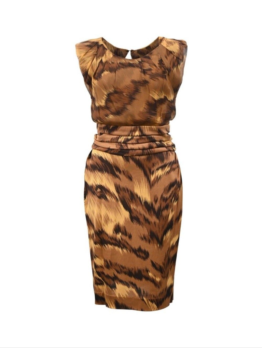Diane Von Furstenberg Jamila Silk Palace Tiger Animal Print Dress